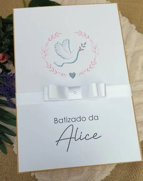 Presente para Afilhado(a) ou Filhos de Batismo com Bíblia
