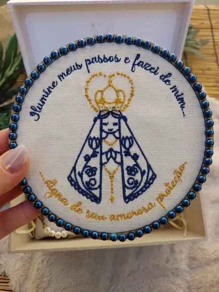 Quadro Bordado Nossa Senhora