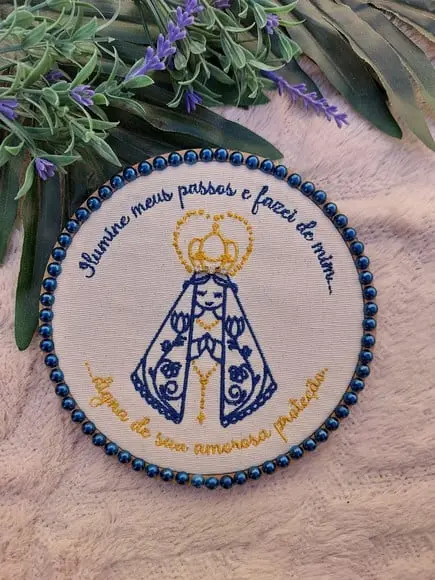 Quadro Bordado Nossa Senhora
