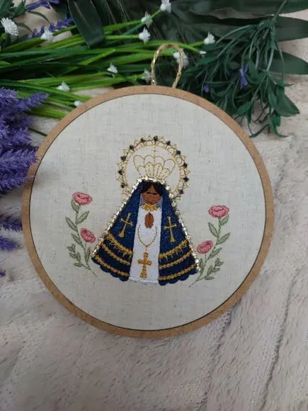 Quadro Bordado Nossa Senhora
