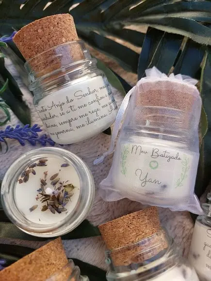Vela 40 ml Artesanal para Batizado