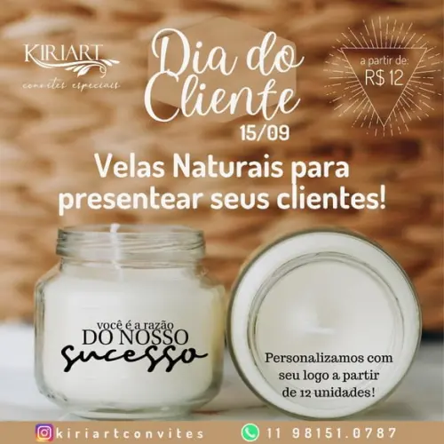 Vela Dia do Cliente 60 ml