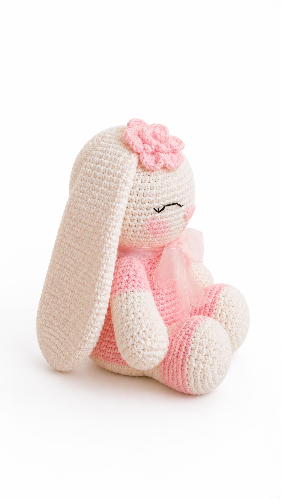 Coelhinha Amigurumi Delicada Rosa em Crochê Artesanal – Feita