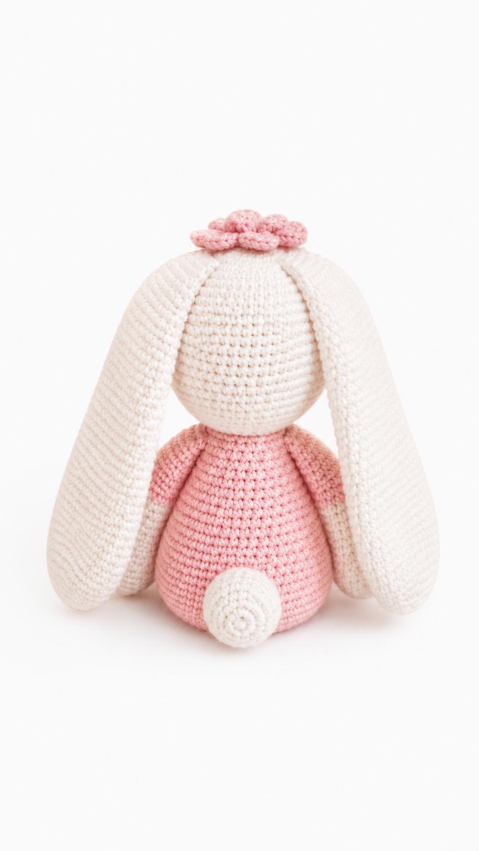 Coelhinha Amigurumi Delicada Rosa em Crochê Artesanal – Feita