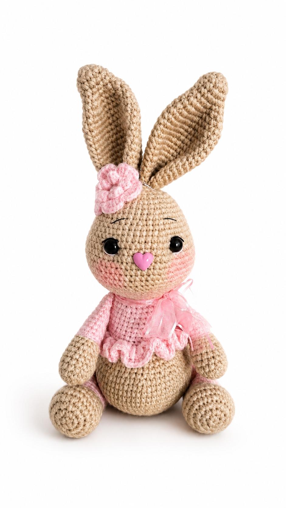 Coelhinha Amigurumi Delicada em Crochê – Feita à Mão com Amo