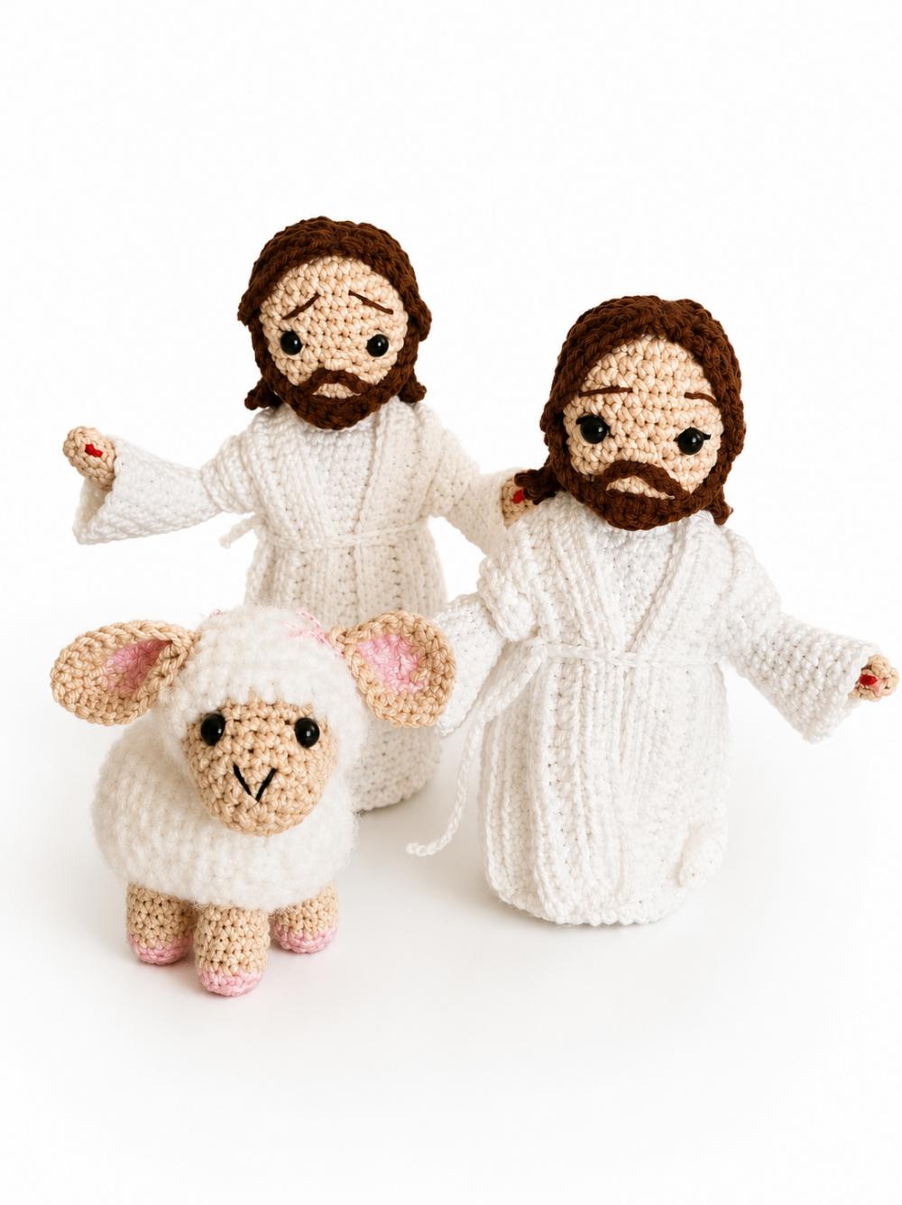 ✨ “Jesus, o Bom Pastor em Amigurumi – Fé e Delicadeza em C