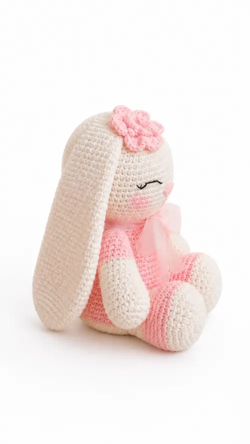 Coelhinha Amigurumi Delicada Rosa em Crochê Artesanal – Feita