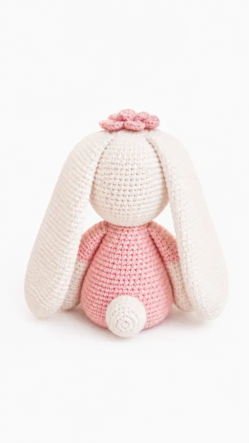 Coelhinha Amigurumi Delicada Rosa em Crochê Artesanal – Feita