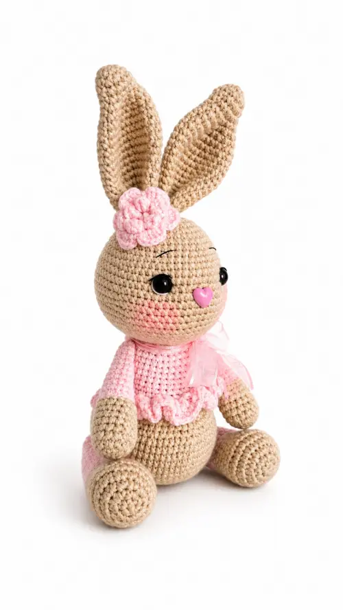 Coelhinha Amigurumi Delicada em Crochê – Feita à Mão com Amo