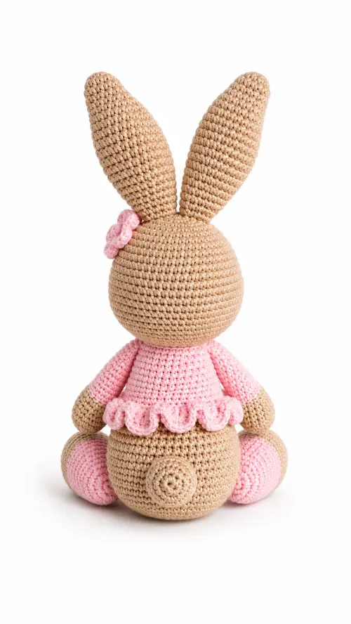 Coelhinha Amigurumi Delicada em Crochê – Feita à Mão com Amo