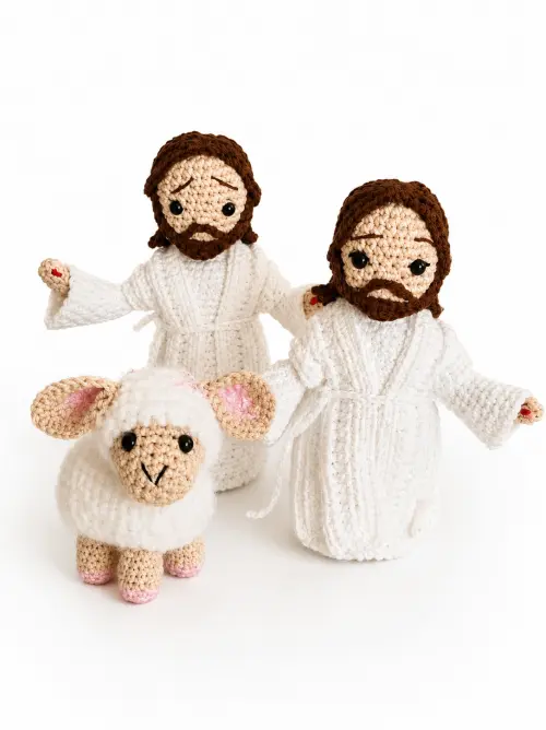 ✨ “Jesus, o Bom Pastor em Amigurumi – Fé e Delicadeza em Cada Ponto” ✨