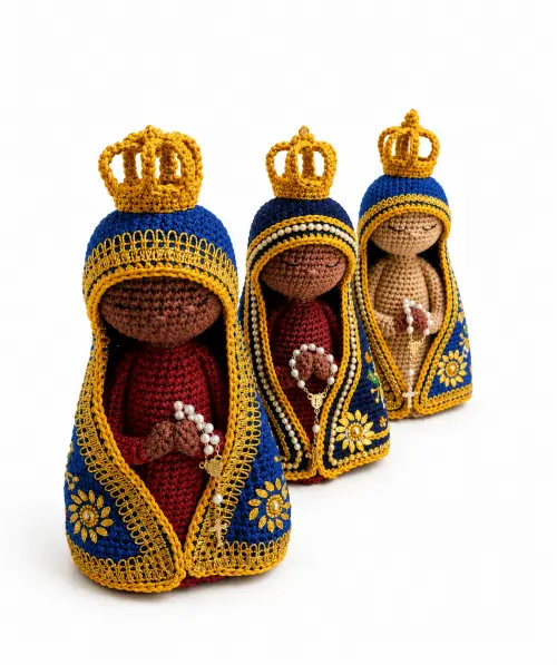 Nossa Senhora Aparecida em croche Amiguruni