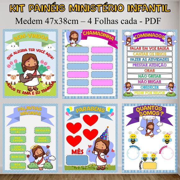 Kit 6 Painéis - Salinha Ministério Infantil - pdf