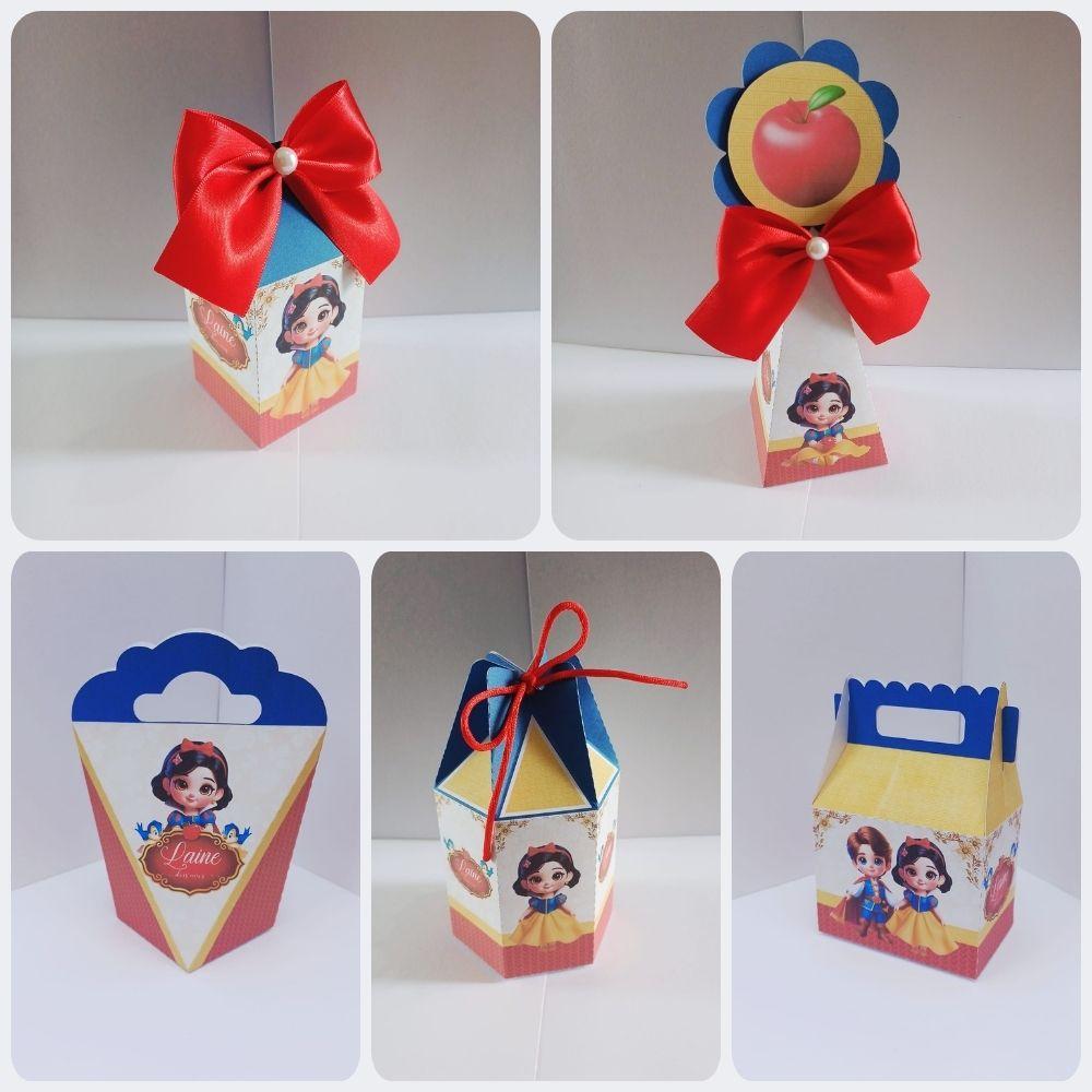Kit Festa Lembrancinhas Personalizadas Branca de Neve (20 Peças)