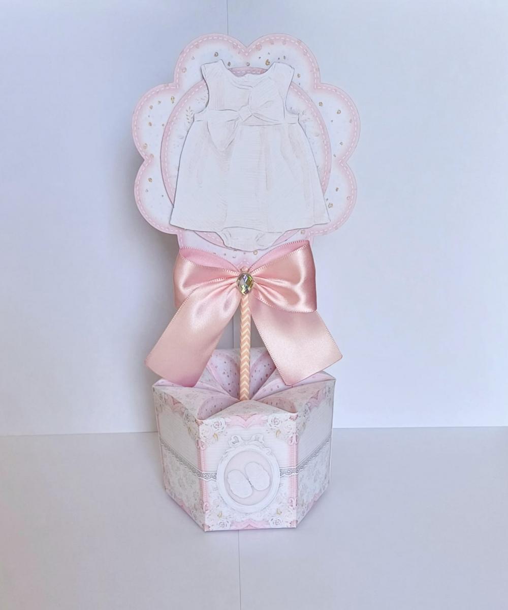 Centro de Mesa Personalizado Chá de Bebê Menina