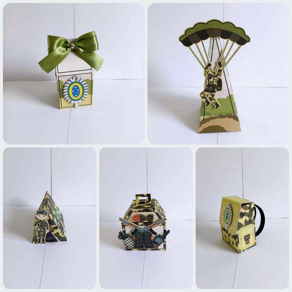 Kit Festa Lembrancinhas Personalizadas Exército (20 Peças)