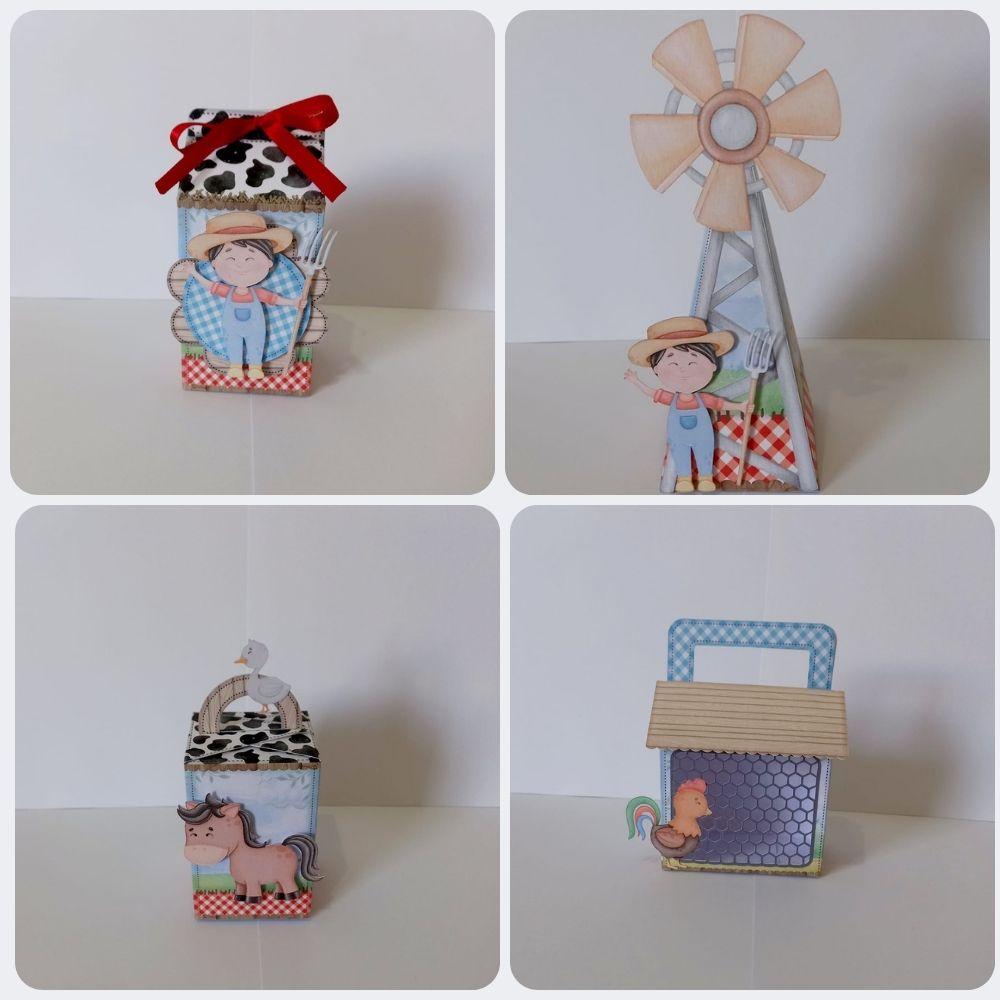 Kit Festa Lembrancinhas Personalizadas Fazendinha (20 Peças)