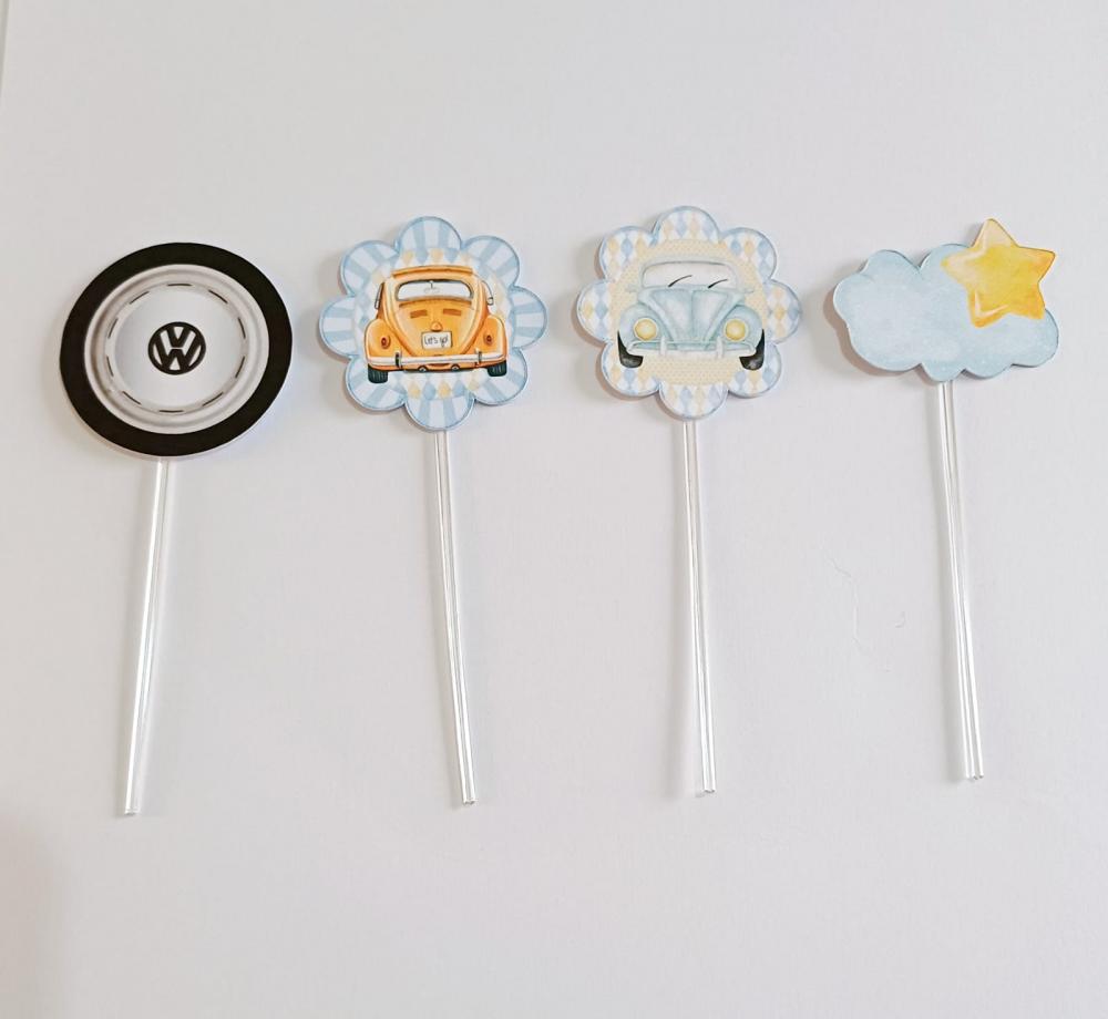 Topper Para Docinho Personalizado Fusquinha