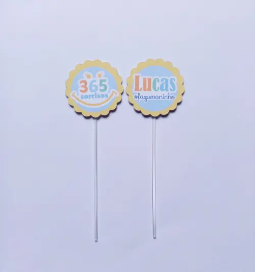 Topper Para Docinho Personalizado 365 Sorrisos