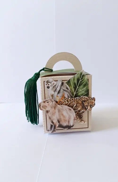Kit Festa Lembrancinhas Personalizadas Animais da Amazônia (20 P