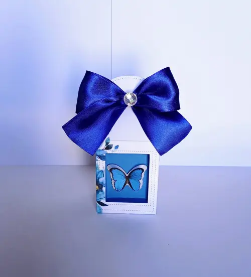 Kit Festa Lembrancinhas Personalizadas Borboletas Azul (20 Peças