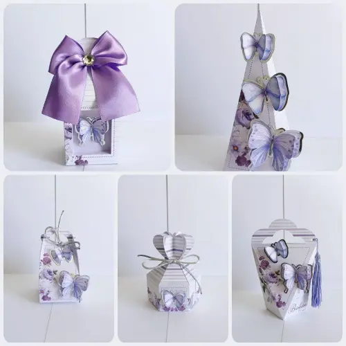 Kit Festa Lembrancinhas Personalizadas Borboletas Lilás (20 Peças)