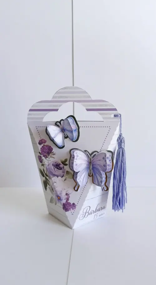 Kit Festa Lembrancinhas Personalizadas Borboletas Lilás (20 Peç