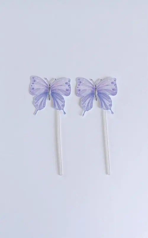 Topper Para Docinho Personalizado Borboletas Lilás