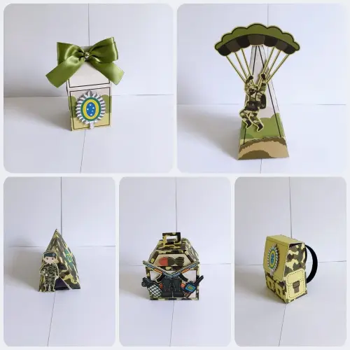 Kit Festa Lembrancinhas Personalizadas Exército (20 Peças)