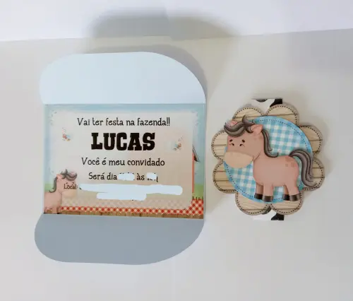 Convite Personalizado Fazendinha