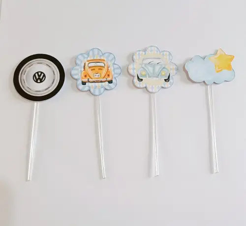 Topper Para Docinho Personalizado Fusquinha