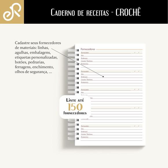 Caderno de Receitas de Crochê - Coração