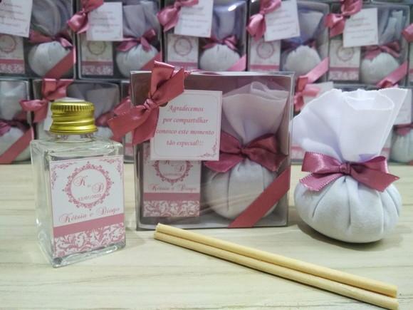 Aromatizador de Varetas 30ml e Sachê Perfumado Casamento
