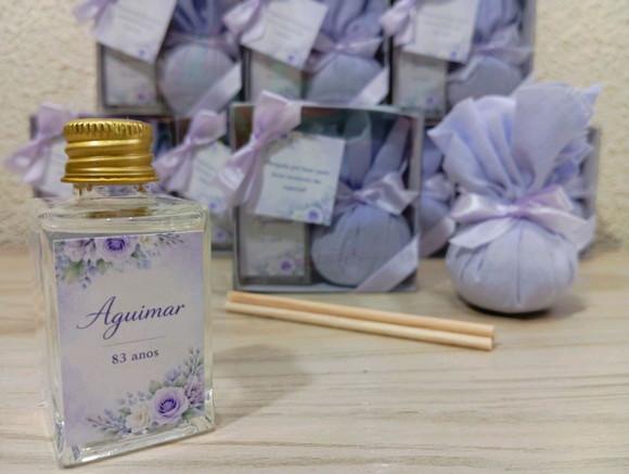 Caixinha com Aromatizador de Varetas 30ml e Sachê Perfumado