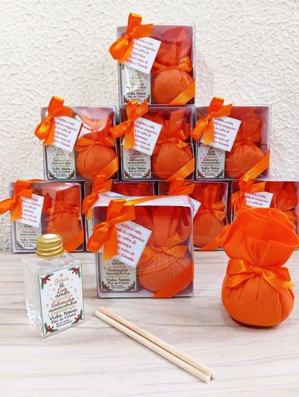 Caixinha com Aromatizador de Varetas 30ml e Sachê Perfumado
