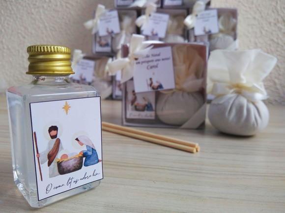 Kit Aromatizador de Varetas 30ml e Sachê Perfumado Natal