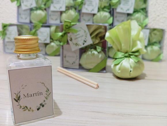 Lembrancinha Aromatizador de Varetas e Sachê Perfumado