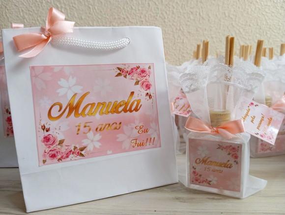 Lembrancinha de Aniversário Aromatizador e Sacolinha