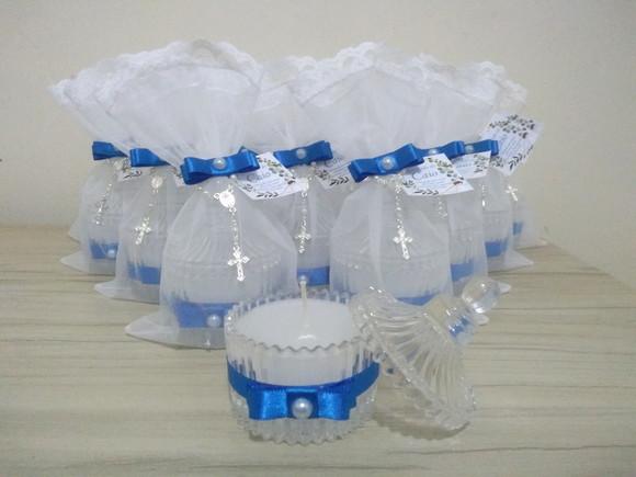 Lembrancinha de Batismo Velá Aromática/ Vidro Personalizada