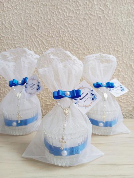 Lembrancinha de Batismo, Vela Aromática Frasco em Vidro