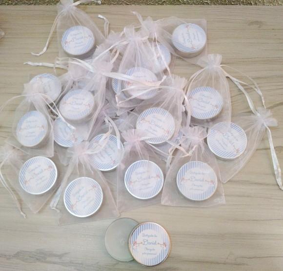 Lembrancinha de Batizado Vela Perfumada