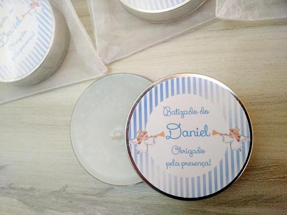 Lembrancinha de Batizado Vela Perfumada