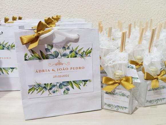 Lembrancinha de Casamento Aromatizador e Sacolinha