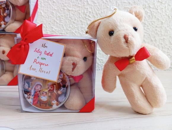 Lembrancinha de Natal Vela Aromática com Enfeite de Ursinho