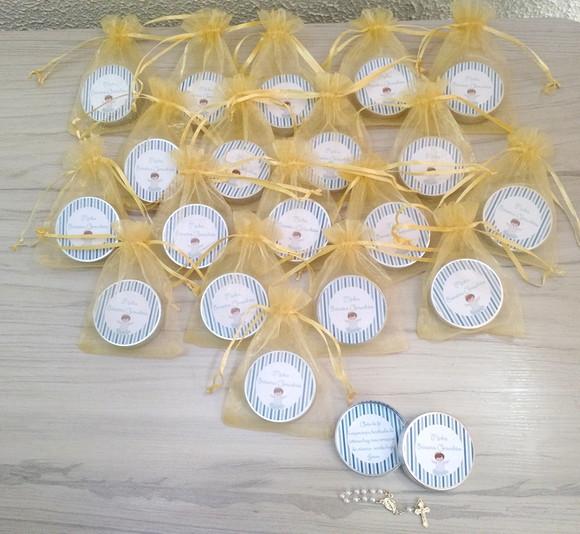 Lembrancinha Latinha com Mini Terço