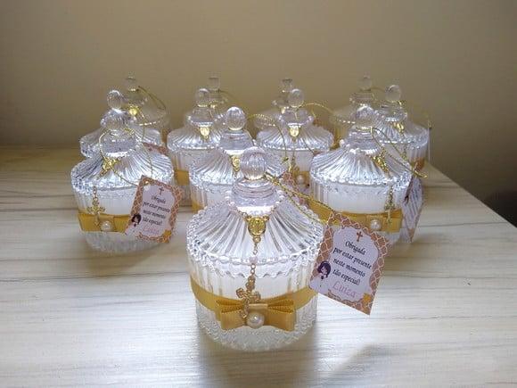 Lembrancinha Primeira Eucaristia Vela Aromática
