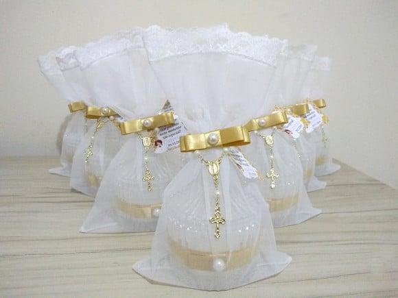 Lembrancinha Primeira Eucaristia Vela Aromática