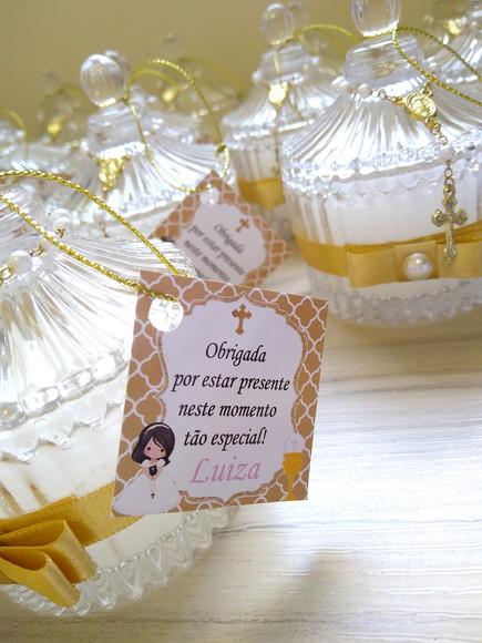 Lembrancinha Primeira Eucaristia Vela Aromática