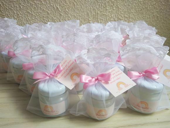 Potinho com Vela Aromática Arco-íris