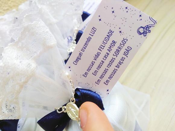 Potinho com Vela Aromática Nascimento Tema Astronauta